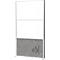 MAUL scheidingswandsysteem MAULconnecto, 1 x donker akoestisch vlies, 2 x whiteboard, klittenband, staander, H 1800 x B 1000 mm, zilver