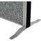 MAUL scheidingswandsysteem MAULconnecto, 2 x donker akoestisch vlies, 1 x whiteboard, klittenband, staander, H 1800 x B 1000 mm, zilver