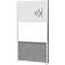 MAUL Stellwandsystem MAULconnecto, 1 x Akustikvlies hell, 1 x Akustikvlies dunkel, 1 x Whiteboard, Standfuß, auf Rollen, H 1800 x B 1000 mm, silber