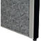 MAUL Stellwandsystem MAULconnecto, 1 x Akustikvlies hell, 1 x Akustikvlies dunkel, 1 x Whiteboard, Standfuß, auf Rollen, H 1800 x B 1000 mm, silber
