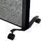 MAUL Stellwandsystem MAULconnecto, Steckmodule, 1x Akustikvlies hell, 2x Akustikvlies dunkel, Klettverbindung, auf Rollen, H 1800 x B 1000 mm, anthrazit