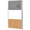 MAUL Stellwandsystem MAULconnecto, Steckmodule, 1x Whiteboard, 1x Akustikvlies, 1x Kork, Klettverbindung, H 1800 x B 1000 mm, silber