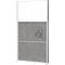 MAUL Système de cloisons MAULconnecto, 2 x voile acoustique foncé, 1 x tableau blanc, fixation velcro, pied, H 1800 x L 1000 mm, argenté