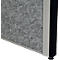 MAUL Système de cloisons MAULconnecto, 2 x voile acoustique foncé, 1 x tableau blanc, fixation velcro, pied, H 1800 x L 1000 mm, argenté