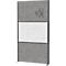MAUL Système de cloisons MAULconnecto, 2 x voile acoustique foncé, 1 x voile acoustique clair, fixation velcro, pied, H 1800 x L 1000 mm, anthracite