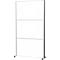 MAUL Système de cloisons MAULconnecto, 3 modules de tableau blanc enfichables, fixation velcro, sur roulettes, H 1800 x L 1000 mm, argenté
