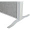 MAUL Système de cloisons MAULconnecto, 3 x voile acoustique gris clair, fixation velcro, pied, H 1800 x L 1000 mm, blanc