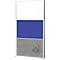 MAUL Système de cloisons MAULconnecto, modules enfichables, 1x tableau blanc, 1x voile acoustique, 1x surface textile, fixation velcro, H 1800 x L 1000 mm, argenté