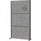 MAUL Système de cloisons MAULconnecto UpLight, 3x voile acoustique foncé, éclairage LED, fixation velcro, sur roulettes, H 1800 x L 1000 mm, anthracite