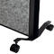 MAUL Système de cloisons MAULconnecto UpLight, 3x voile acoustique foncé, éclairage LED, fixation velcro, sur roulettes, H 1800 x L 1000 mm, anthracite