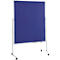 MAUL Tableau d'animation Pro, L 1200 x H 1500 mm, tableau blanc/textile, bleu