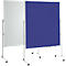 MAUL Tableau d'animation Pro, L 1200 x H 1500 mm, tableau blanc/textile, bleu