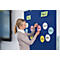 MAUL Tableau d'animation Pro, textile, bleu/tableau blanc + set de cartes d'animation avec 360 cartes et 200 épingles