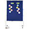 MAUL Tableau d'animation Pro, textile, bleu/tableau blanc + set de cartes d'animation avec 360 cartes et 200 épingles