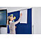 MAUL Tableau d'animation Pro, textile/textile bleu + set de cartes d'animation avec 360 cartes et 200 épingles
