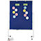MAUL Tableau d'animation Pro, textile/textile bleu + set de cartes d'animation avec 360 cartes et 200 épingles