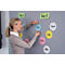 MAUL Tableau d'animation Pro, textile/textile gris + set de cartes d'animation avec 360 cartes et 200 épingles