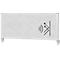 MAUL Tisch-Trennwand MAULconnecto, Akustikvlies 4000 g/m², Aluminiumprofil, B 1200 x H 500 mm, Akustik hellgrau, silber