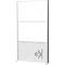 MAUL verplaatsbaar wandsysteem MAULconnecto, 1 x lichtgekleurd akoestisch vlies, 2 x whiteboard, klittenbandsluiting, staander, H 1800 x B 1000 mm, zilver