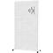 MAUL verplaatsbaar wandsysteem MAULconnecto, insteekmodules, 3x akoestisch vlieslicht, klittenband, op wielen, H 1800 x B 1000 mm, wit