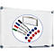 MAUL Whiteboard 2000, weiß emailliert, magnethaftend, B 1200 x H 900 mm + 15-teiliges Zubehör-Set