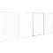 White, narrow, rectangular object, presented in perspective. It consists of a frame surrounding several rectangular fields.