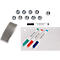 MAUL whiteboard Premium 2000 SET, zilver, geëmailleerd, 900 x 1800 mm