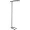 MAULjuvis LED vloerlamp, dimbaar, bewegings- en daglichtsensor, blank aluminium RAL 9006