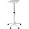 MAULpro beamertafel, tot 30 kg, traploos in hoogte verstelbaar, 10 zwenkbaar, 5 remwielen, bovenblad B 350 x D 500 mm, lichtgrijs