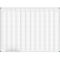 White grid whiteboard with months and boxes. Ideal for annual planning.