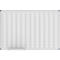 Whiteboard with a grey frame. The whiteboard is divided into months and columns to represent an annual plan.