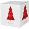 Maxibriefkartons, mit Motiv „Tannenbaum“, portooptimiert, bis 20 kg, Außenmaße 350 x 250 x 50 mm, Mikrowellpappe, weiß-braun, 20 Stück