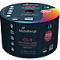 Ein Turm aus CD-Rs der Marke MediaRange. Aufdruck: CD-R, 700 MB/80 Min. Aufdrucke in Blau, Gelb, Magenta und Cyan.