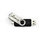 MediaRange 16GB USB-Stick mit schwenkbarem silbernem Metallbügel vor weißem Hintergrund.