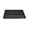 Schwarze Tastatur mit Touchpad. Das Produkt trägt den Markennamen MediaRange.