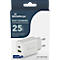 MediaRange Schnellladeadapter 25 W, Eurostecker, USB-A/USB-C, weiß