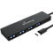 MediaRange USB Type-C verdeler, 4 poorten, voor USB 3.0 en 2.0, plug-and-play, zwart