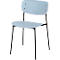 meet by Paperflow Bistrostuhl SOHO, stapelbar, Gestell schwarz, Kunststoff-Sitz blau, 2er-Set