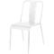 meet by Paperflow Chaise d'extérieur ARTY, empilable, acier galvanisé, blanc mat, lot de 2