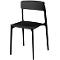 meet by Paperflow Chaise d'extérieur OTHO, empilable, plastique, noir, lot de 2