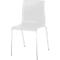 meet by Paperflow Chaise de bistrot ARKO, empilable, piétement chromé, assise plastique blanc, lot de 2