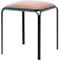 Meet by Paperflow Hocker Bistro, Stahl mit Samtbezug, Sitzhöhe 495 mm, B 420 x T 420 x H 495 mm, 4 Stück, schwarz/elfenbein