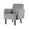 Meet® by Paperflow LISBOA fauteuil, bekleding grijs fluweel, voet zwart, B 710 x D 815 x H 830 mm