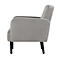 Meet® by Paperflow LISBOA fauteuil, bekleding grijs fluweel, voet zwart, B 710 x D 815 x H 830 mm
