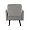 Meet® by Paperflow LISBOA fauteuil, bekleding grijs fluweel, voet zwart, B 710 x D 815 x H 830 mm