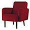 Meet® by Paperflow LISBOA fauteuil, bekleding rood fluweel, voet zwart, B 710 x D 815 x H 830 mm