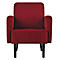 Meet® by Paperflow LISBOA fauteuil, bekleding rood fluweel, voet zwart, B 710 x D 815 x H 830 mm