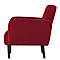 Meet® by Paperflow LISBOA fauteuil, bekleding rood fluweel, voet zwart, B 710 x D 815 x H 830 mm