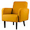 Meet® by Paperflow LISBOA fauteuil, bekleding saffraan stof, onderstel zwart, B 710 x D 815 x H 830 mm