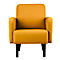 Meet® by Paperflow LISBOA fauteuil, bekleding saffraan stof, onderstel zwart, B 710 x D 815 x H 830 mm
